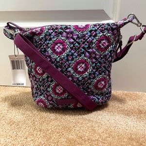 Vera Bradley Carson Mini Hobo Crossbody - Lilac Medallion